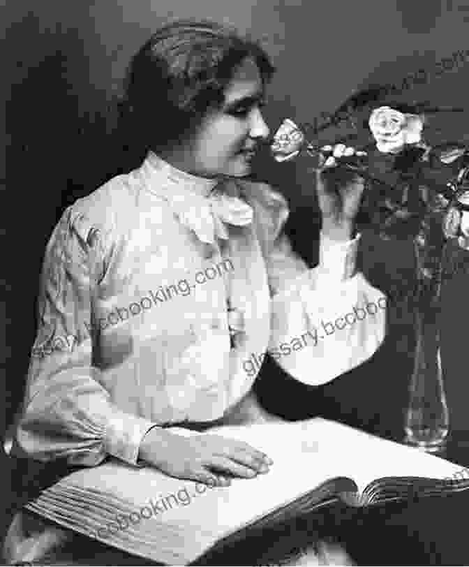 A Portrait Of Helen Keller, A Young Woman With Short Hair And A Determined Expression, Wearing A White Dress And Seated In A Chair. Helen Keller: Inspiration To Everyone (Show Me History )