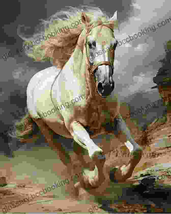 A Vibrant Acrylic Painting Of A Galloping Wild Stallion, Mane Flowing Freely In The Wind, Capturing The Untamed Spirit Of Horses. Horses A Collection Of Acrylic Paintings Of Horses