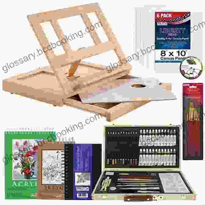 A Vibrant Collection Of Art Supplies, Including Brushes, Paints, Pencils, And Canvases, Arranged On A Wooden Table, Inviting Creativity And Artistic Expression. Art Studio: Dogs: More Than 50 Projects And Techniques For Drawing Painting And Creating 25+ Breeds In Oil Acrylic Pencil And More