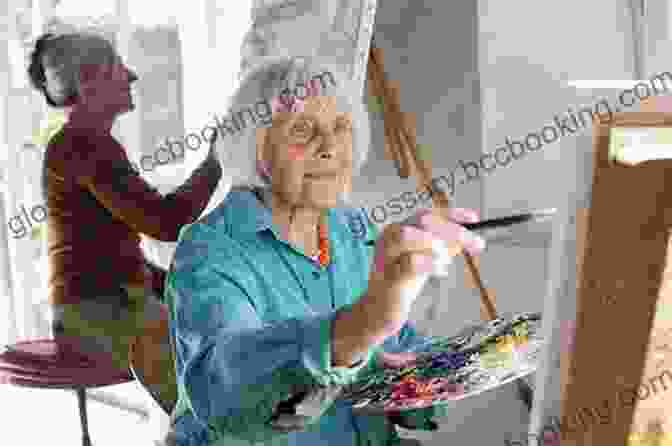 An Elderly Woman Painting A Vibrant Landscape, Her Brushstrokes Capturing Both Her Inner Emotions And The Beauty Of Nature A Different Visit: Activities For Caregivers And Their Loved Ones With Memory Impairments