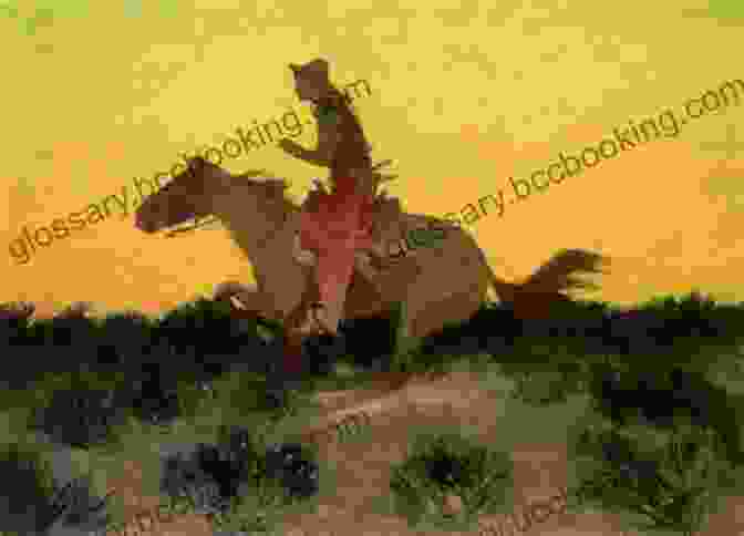 Cover Of Bottle Jackson Carter Novel Depicting A Lone Cowboy On Horseback Against A Dramatic Sunset, His Silhouette Cast In Gold. Bottle Jackson Carter