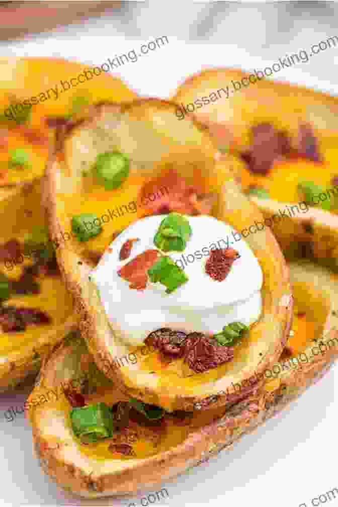 Crispy Potato Skins Filled With Bacon, Cheese, Sour Cream, And Chives Ultimate Appetizer Ideabook: 225 Simple All Occasion Recipes
