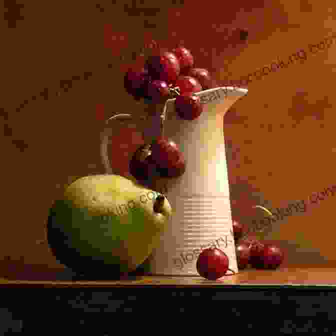 Examples Of Different Textures Painted In A Still Life Composition. CLASSICAL STILL LIFE TUTORIAL: Still Life With Peaches Dutch Tea Pot Flute Glass (Oil Painting Tutorials)