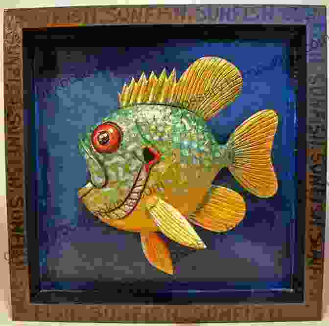 Intricate Carving Of A Sunfish, Capturing Its Vibrant Colors And Lifelike Details. Realistic Fish Carving: Painting Sunfish #2