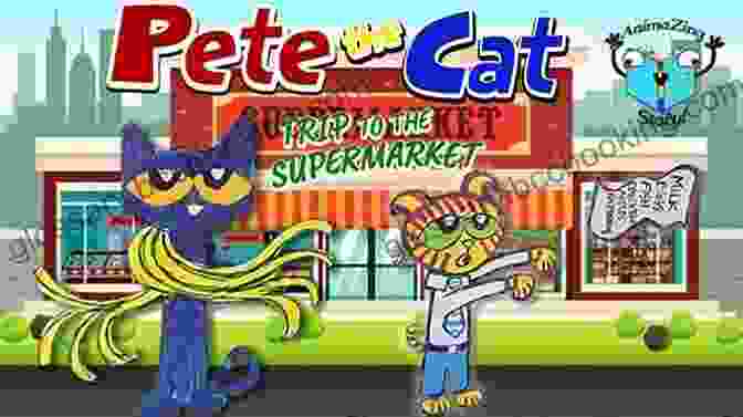 Pete The Cat Standing In A Supermarket Aisle, Surrounded By Colorful Groceries Pete The Cat S Trip To The Supermarket (I Can Read Level 1)