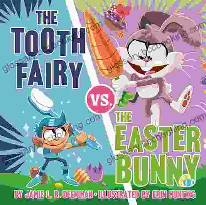 The Tooth Fairy And The Easter Bunny, Standing Side By Side, Smiling And Waving The Tooth Fairy Vs The Easter Bunny