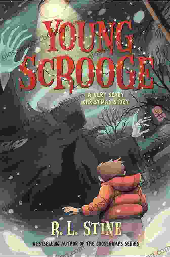 Young Scrooge Book Cover: A Young Ebenezer Scrooge, With Wide Eyed Terror, Is Visited By The Ghost Of Christmas Yet To Come Young Scrooge: A Very Scary Christmas Story